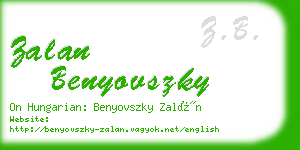 zalan benyovszky business card